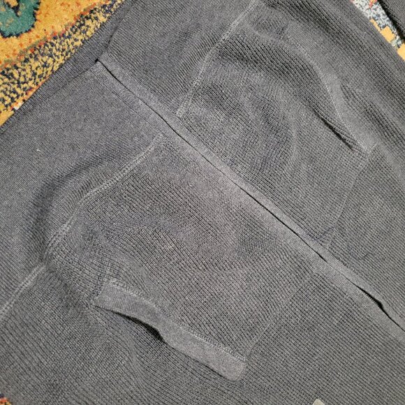 Polo Ralph Lauren Waffle Knit Full Zip Hoodie Lightweight Jacket Dark Grey Pima - Picture 6 of 11